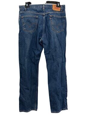 Levis 505 Mens Regular Fit Jeans W36 L31 Blue Denim Straight Leg